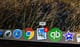 Macbook desktop with icons